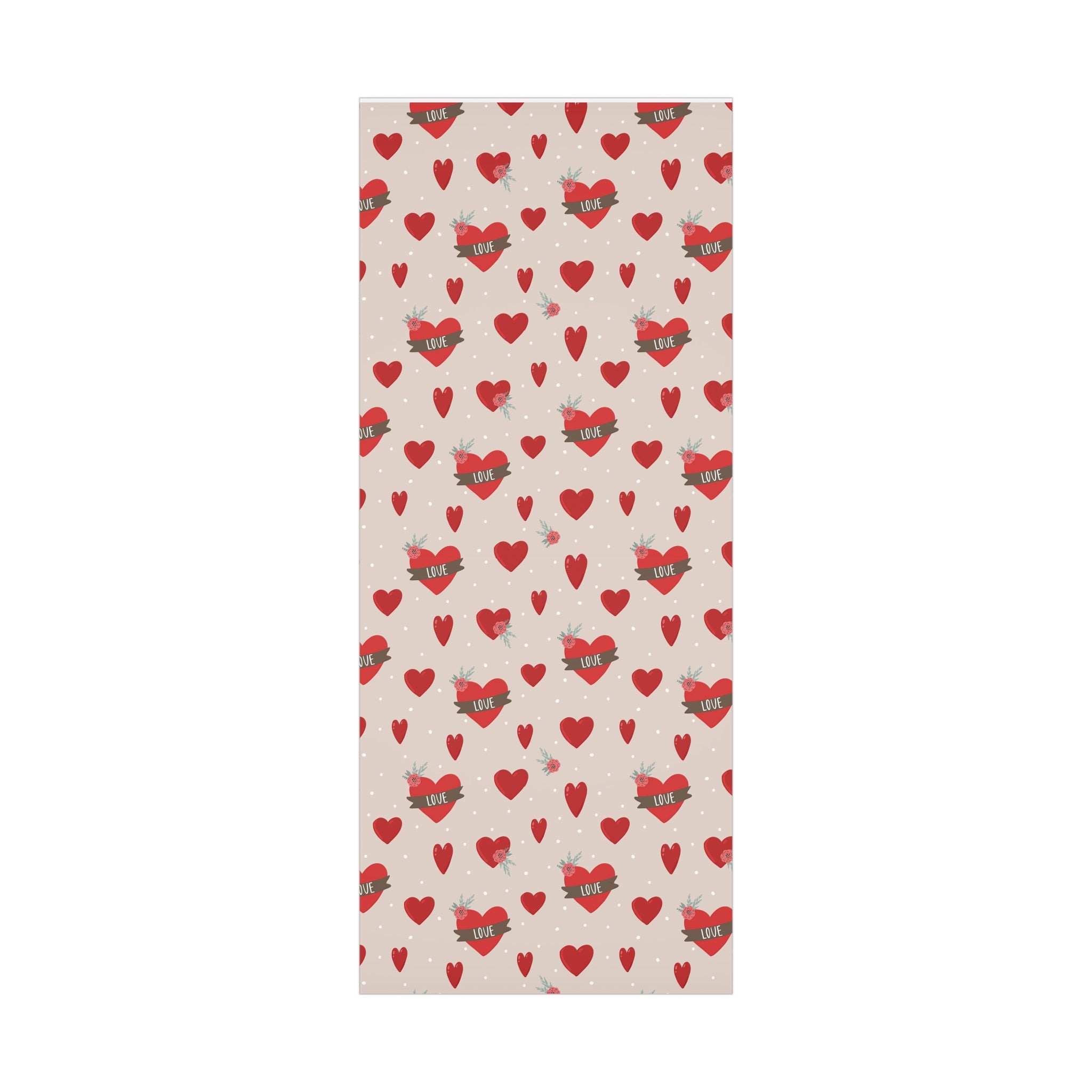 Valentine Love Heart Wrapping Paper Roll