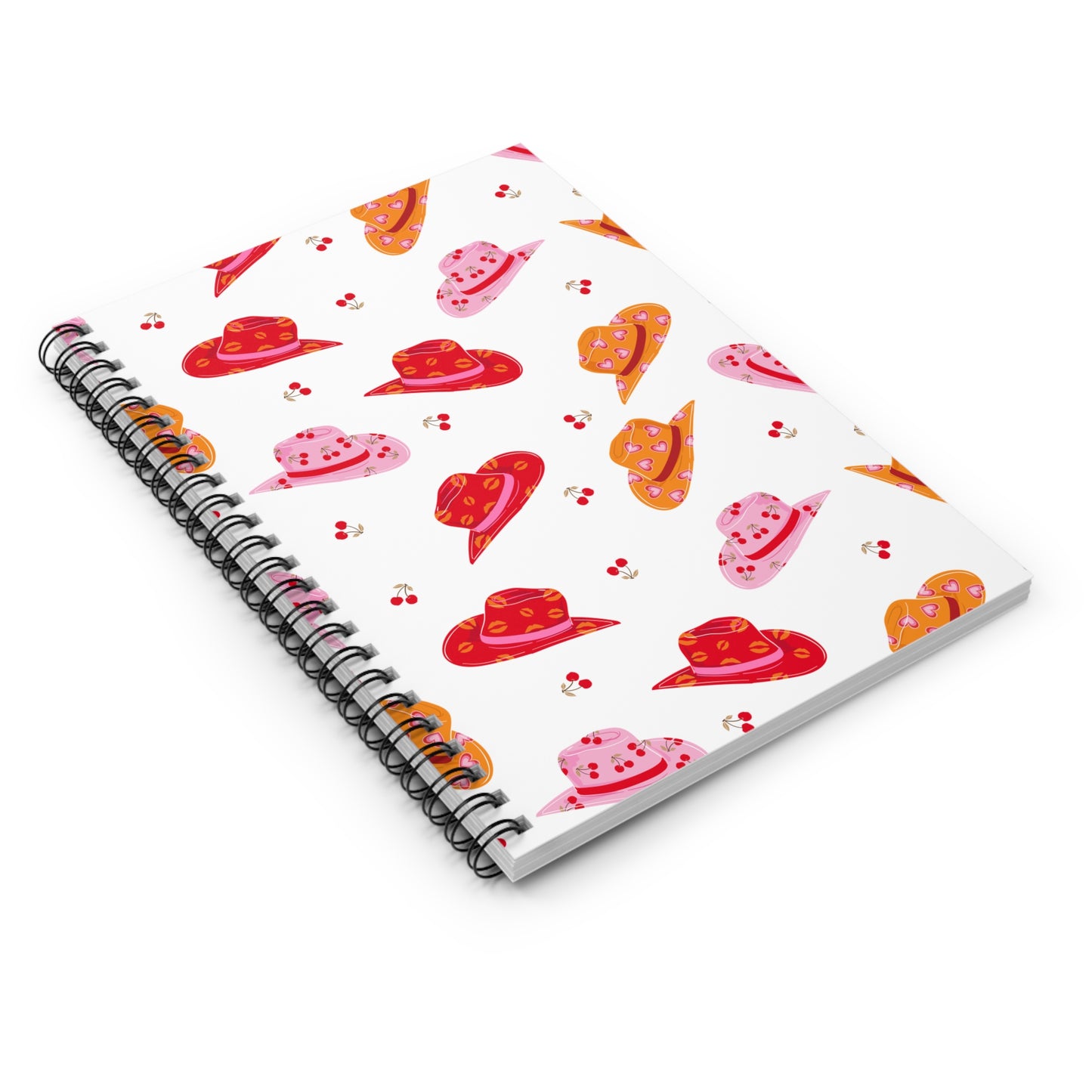 Cowgirl Hats and Hearts Spiral Notebook Journal for Western Kids & Teens