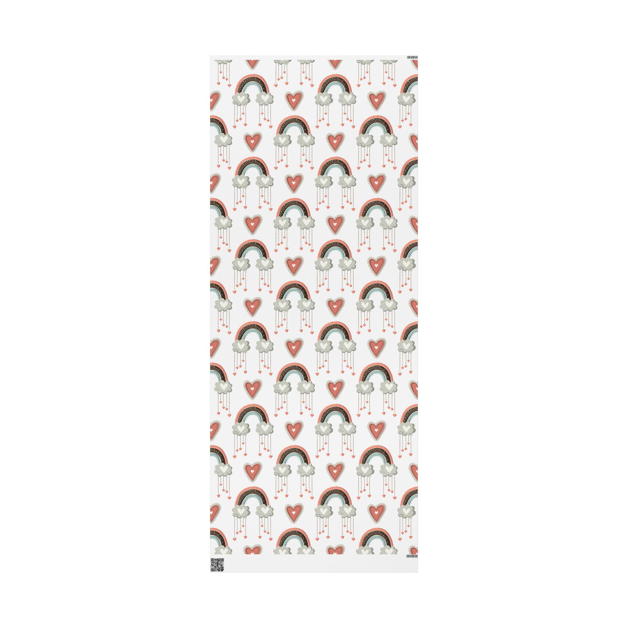 Rainbow Hearts Birthday Valentine Wrapping Paper