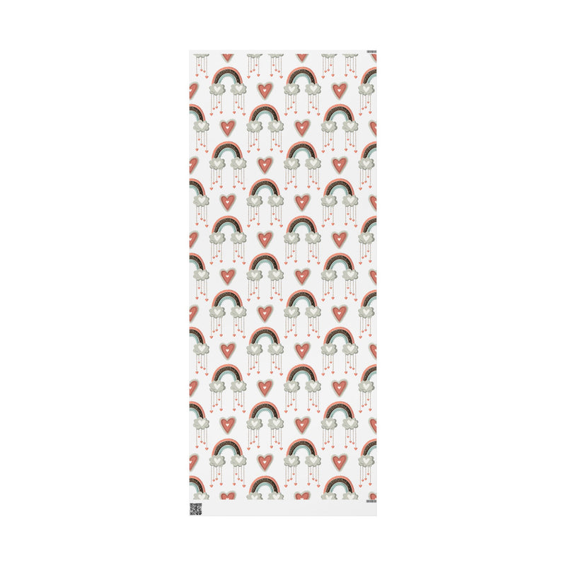 Rainbow Hearts Birthday Valentine Wrapping Paper