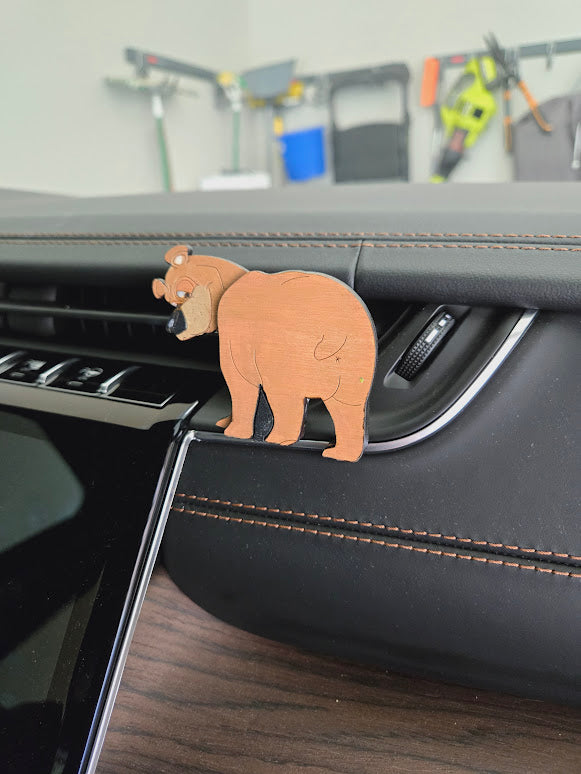 Brown Bear Essential Oil Car Air Vent Diffuser