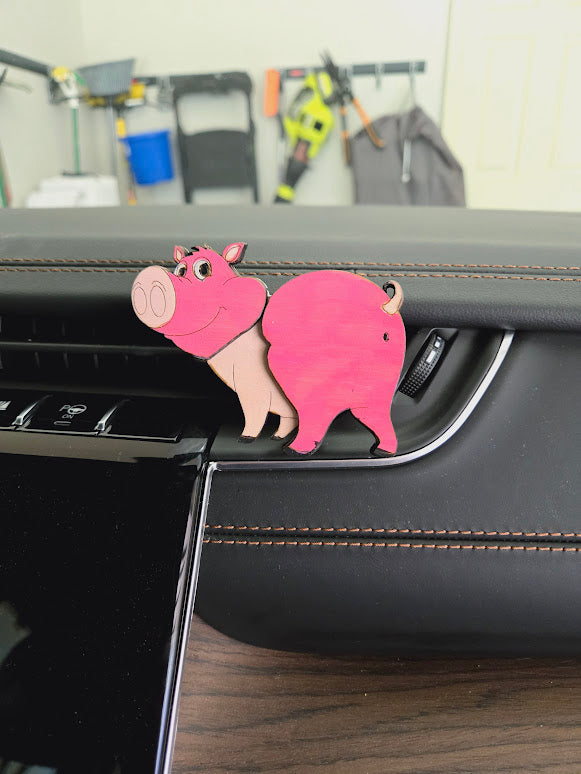 Pink Pig Essential Oil Car Air Vent Diffuser