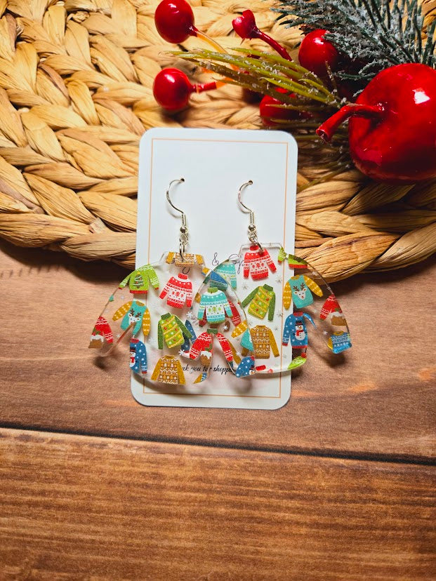 Ugly Sweater Christmas Earrings