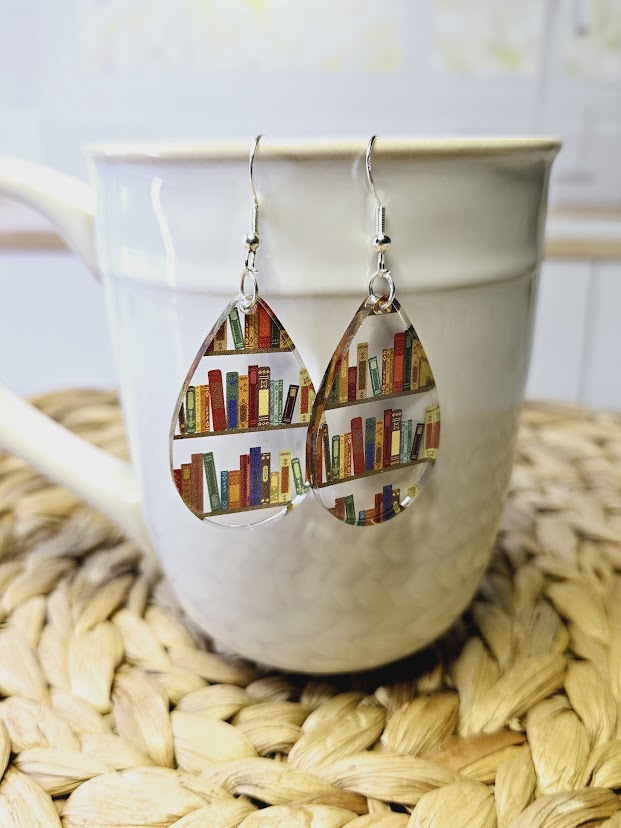 Book Lover Teardrop Earrings