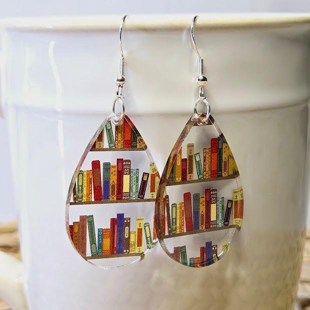 Book Lover Teardrop Earrings