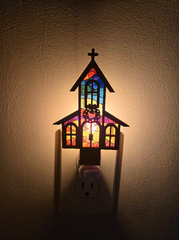 Christmas Church Night Light