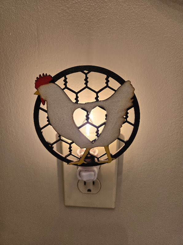 Country Farm Chicken Night Light