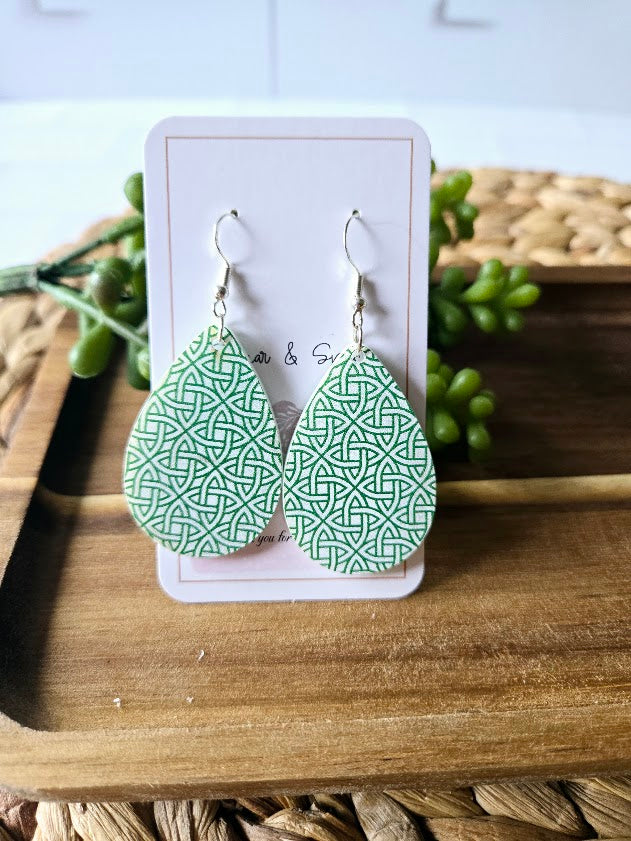 Celtic Knot Acrylic Earrings