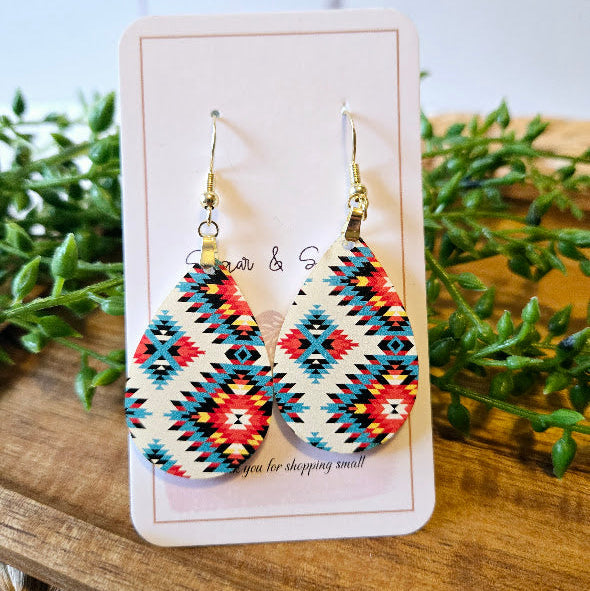 Southwestern Navajo Tear Drop Earrings