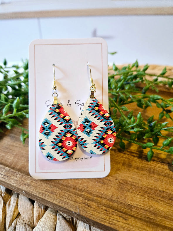 Southwestern Navajo Tear Drop Earrings