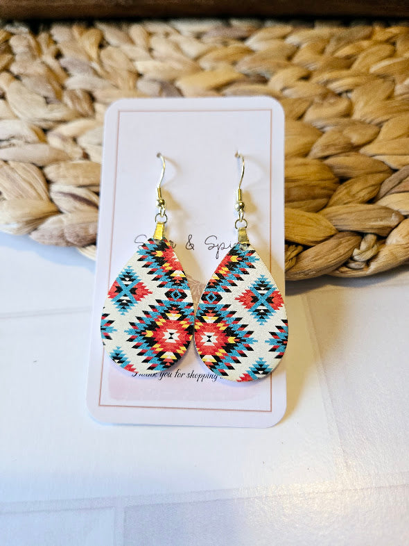 Southwestern Navajo Tear Drop Earrings