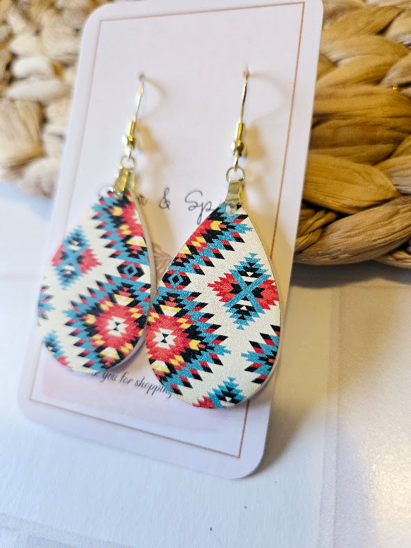 Southwestern Navajo Tear Drop Earrings