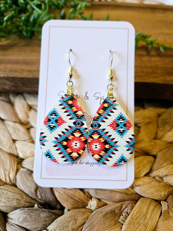 Southwestern Navajo Tear Drop Earrings