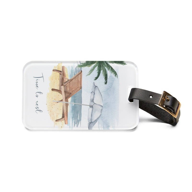 Time to Rest Beach Luggage Tag