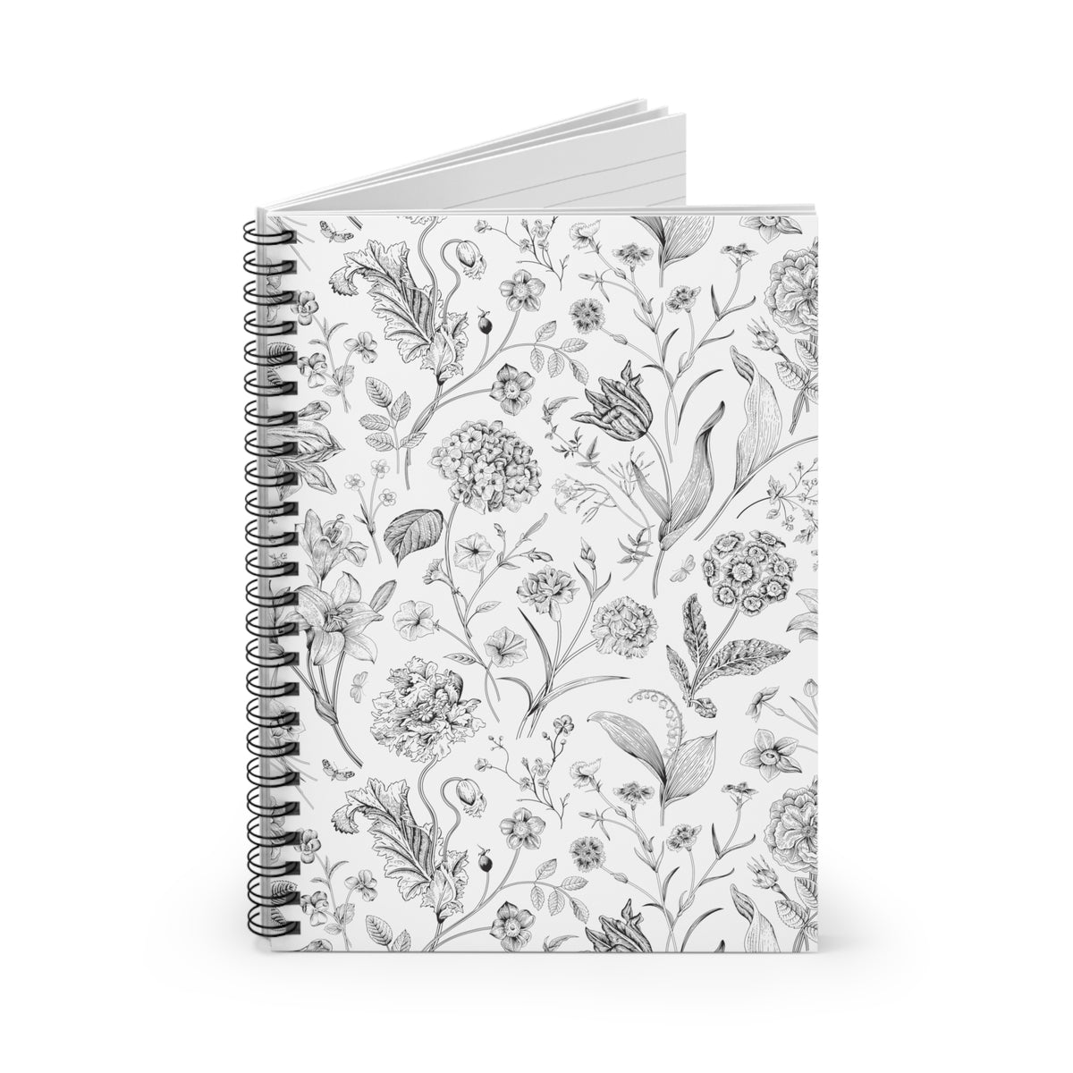 Vintage Garden Flowers Spiral Notebook