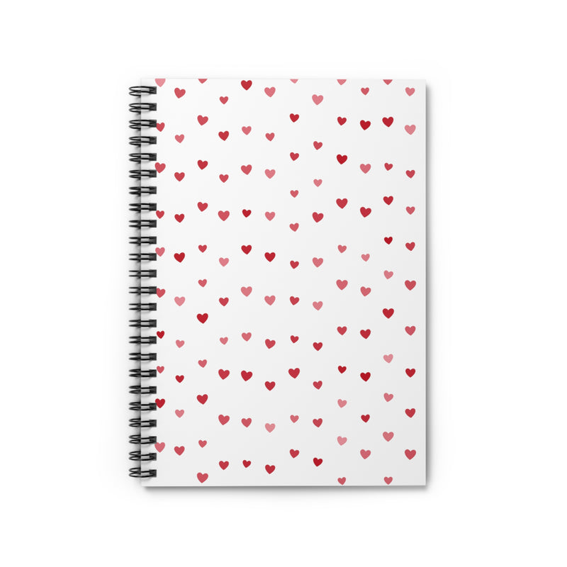 Valentine Hearts Spiral Notebook