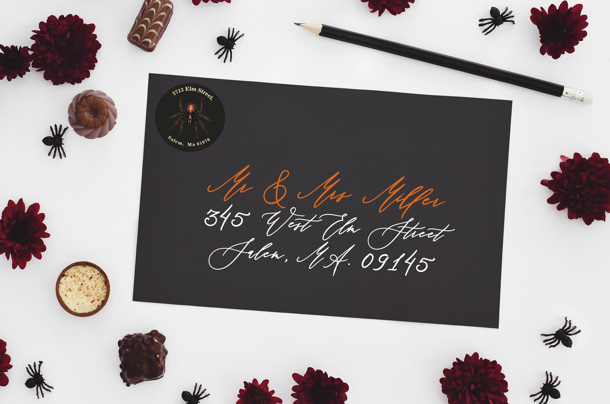 Halloween Spider Return Address Sticker