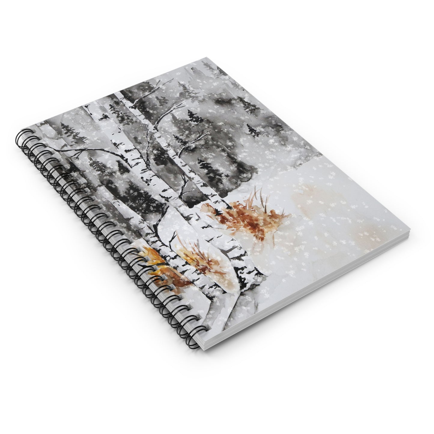 Winter Forest Birch Tree Spiral Notebook