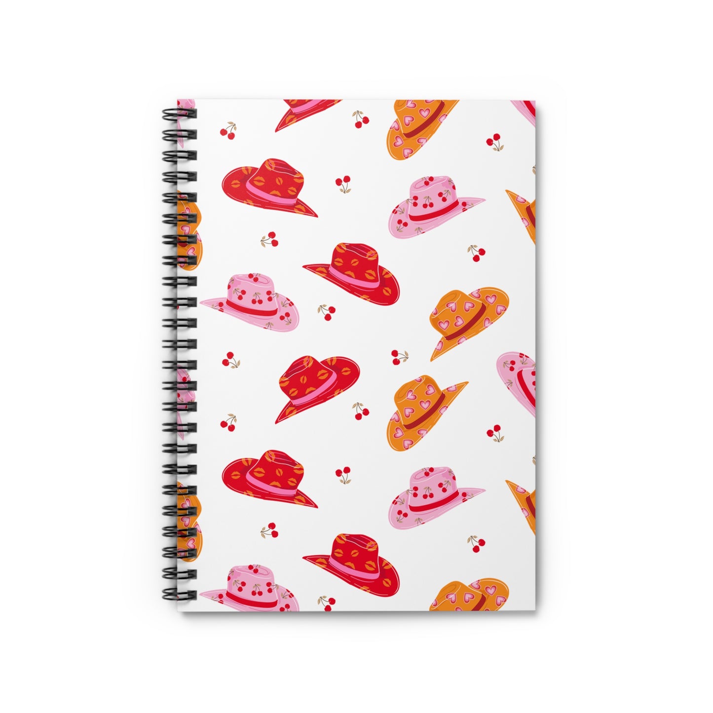 Cowgirl Hats and Hearts Spiral Notebook Journal for Western Kids & Teens