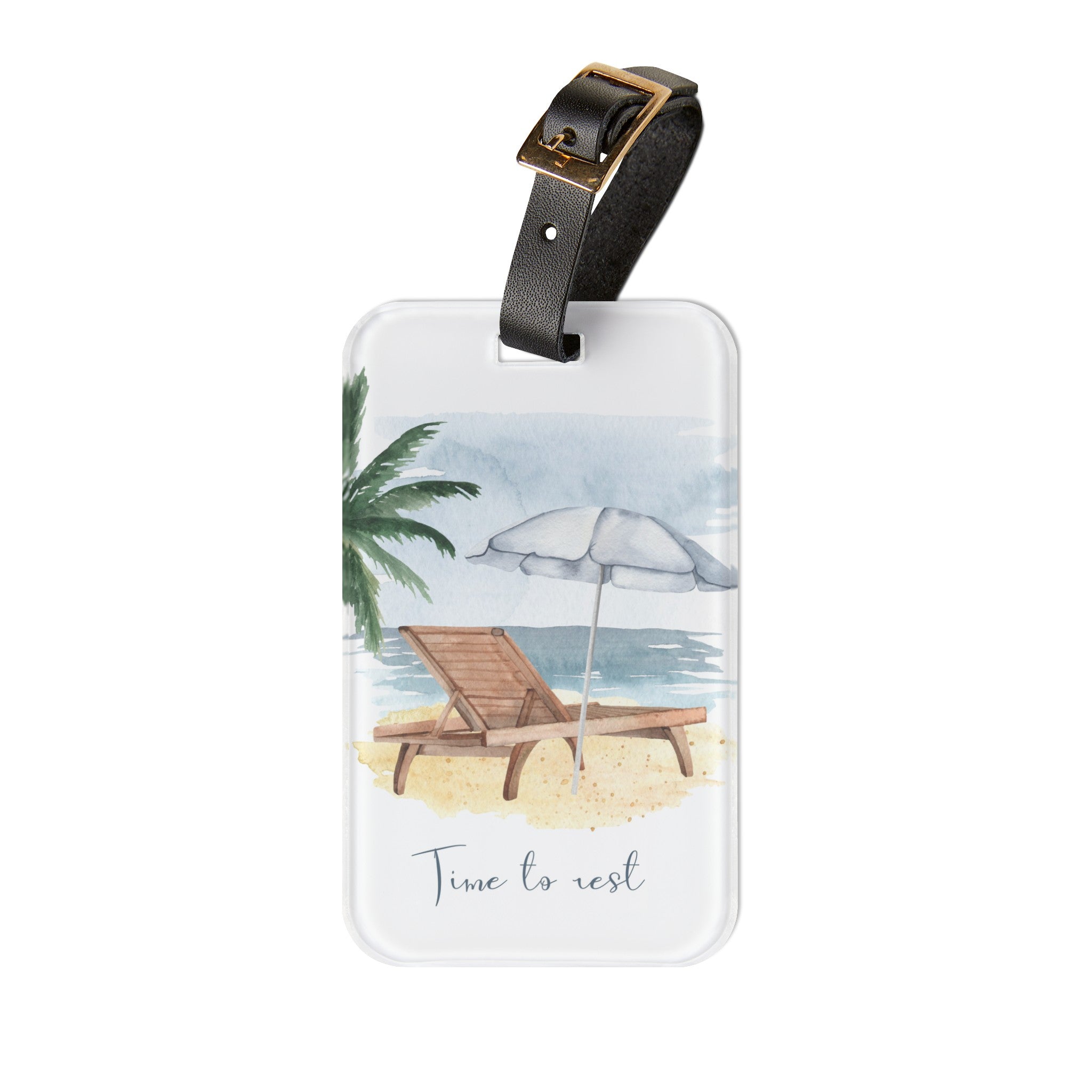 Time to Rest Beach Luggage Tag