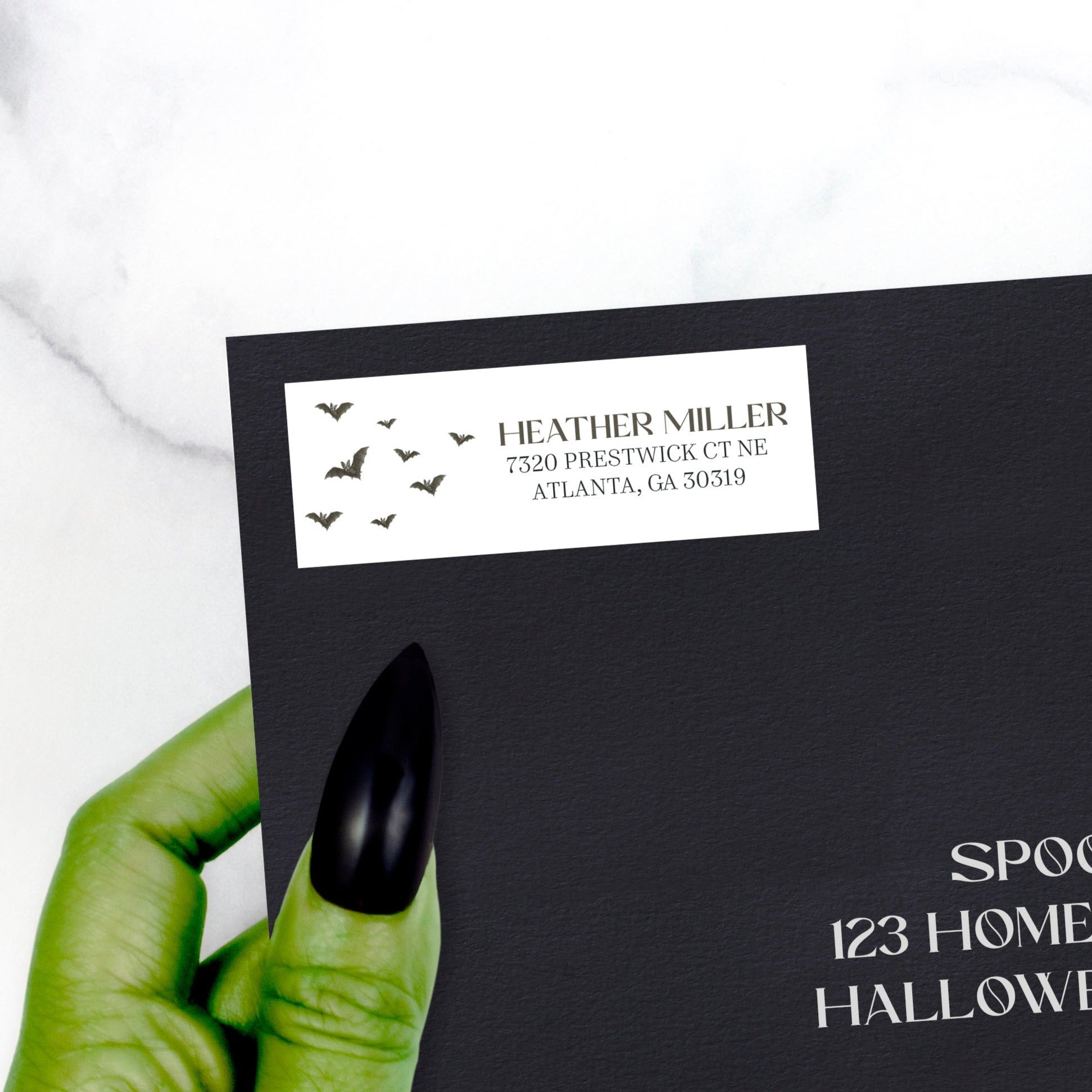 Bats Halloween Return Address Sticker