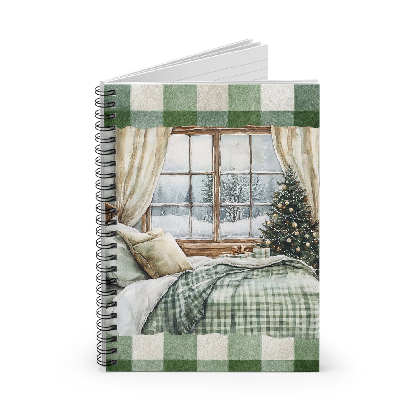 Winter Scene Evergreen Spiral Notebook
