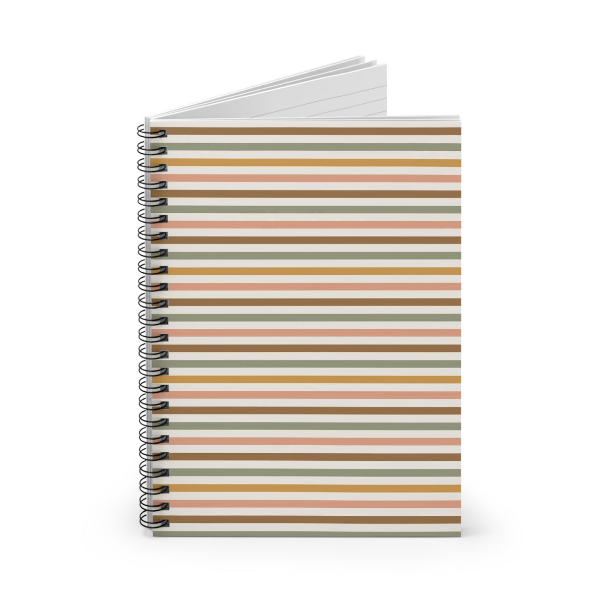 Boho Stripe Spiral Notebook - Ruled Line