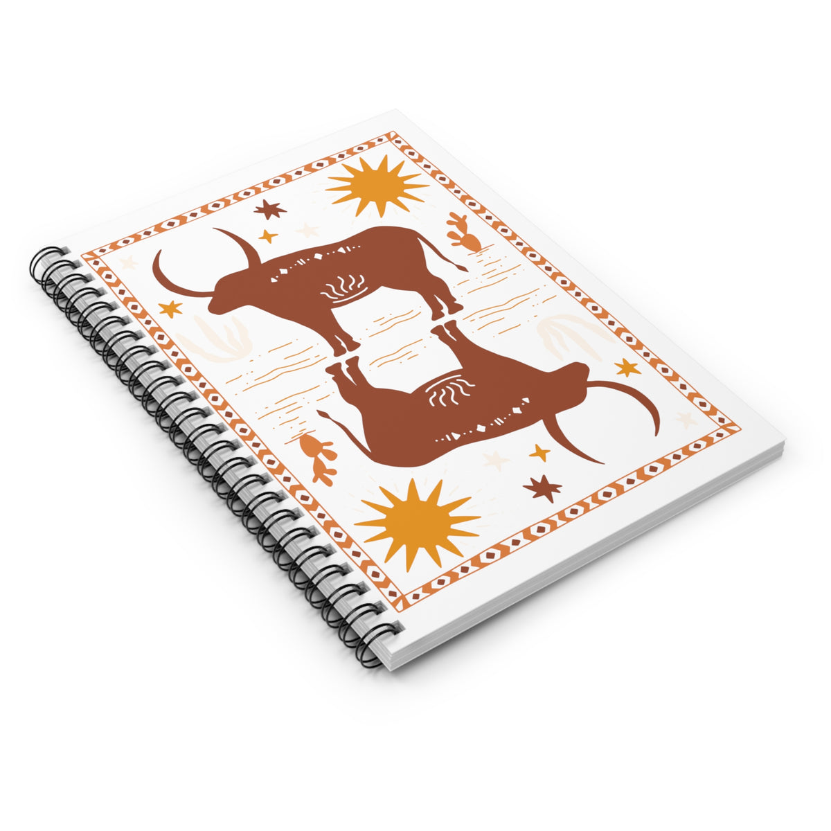 Wild West Bull Southwest Spiral Notebook