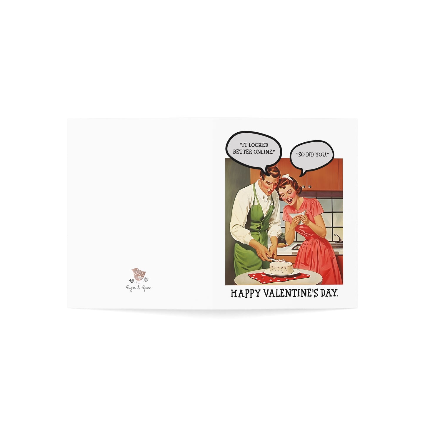 Funny Couples Cake Valentine Greeting Card