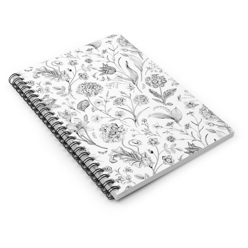 Vintage Garden Flowers Spiral Notebook