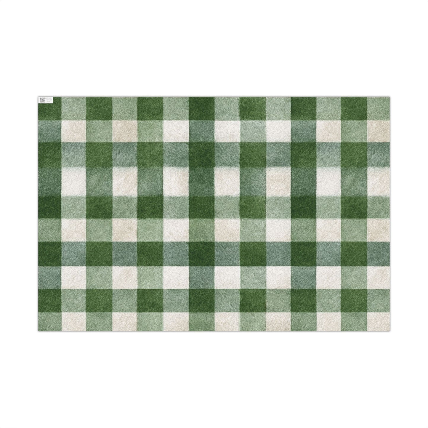 Winter Evergreen Checkered Wrapping Paper