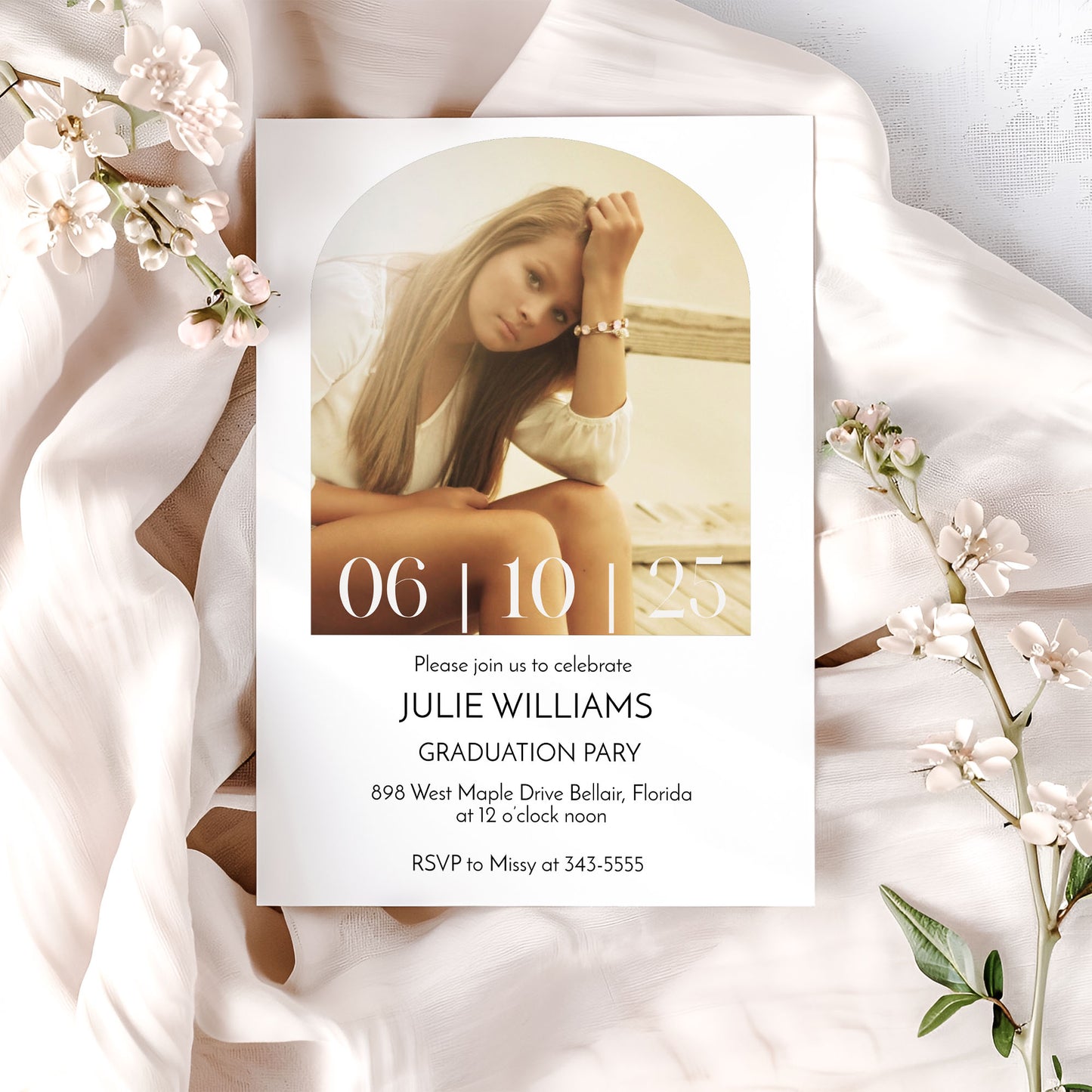 Modern Photo High school or College Graduation Invitation
