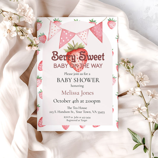 Berry Sweet Baby Shower Invitation