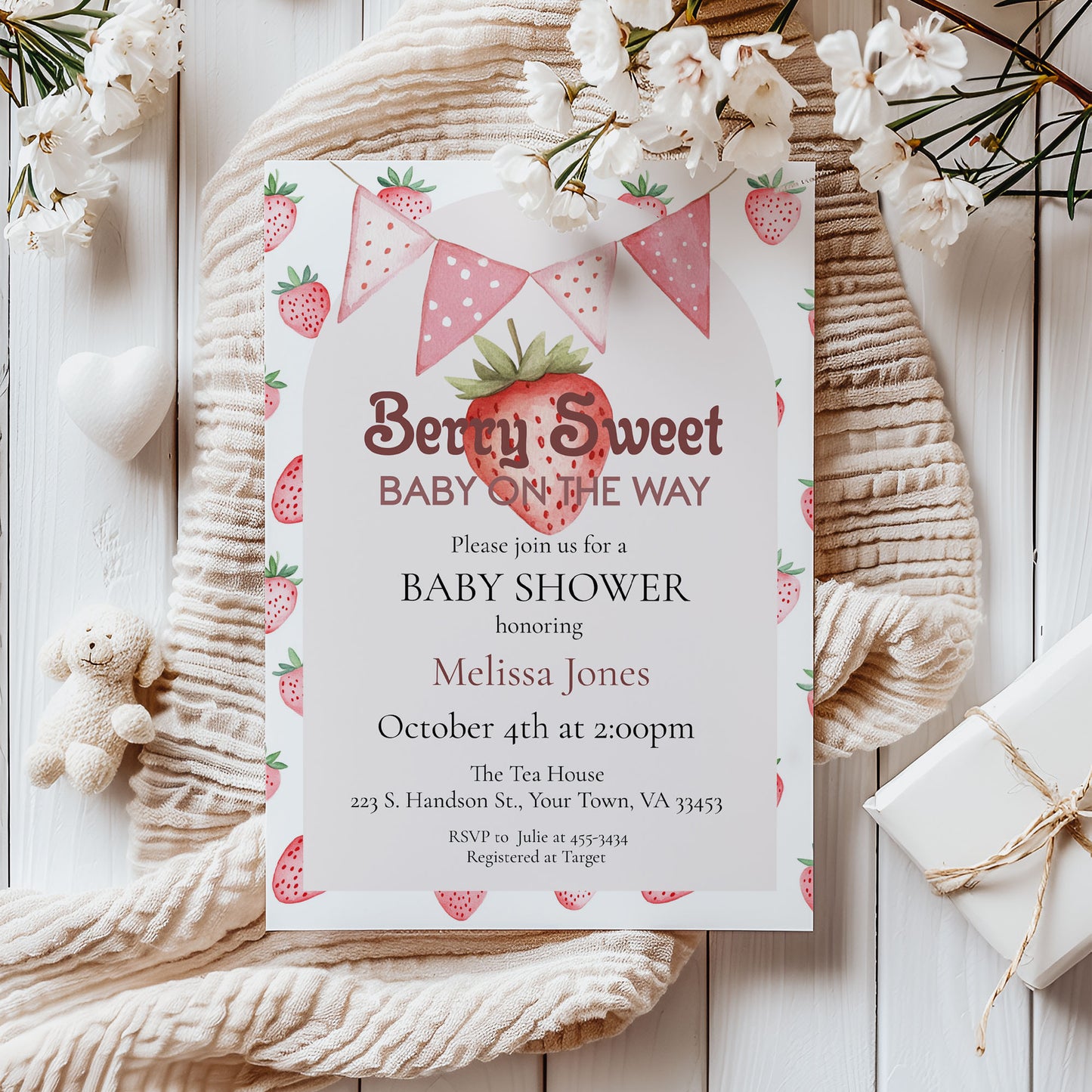 Berry Sweet Baby Shower Invitation