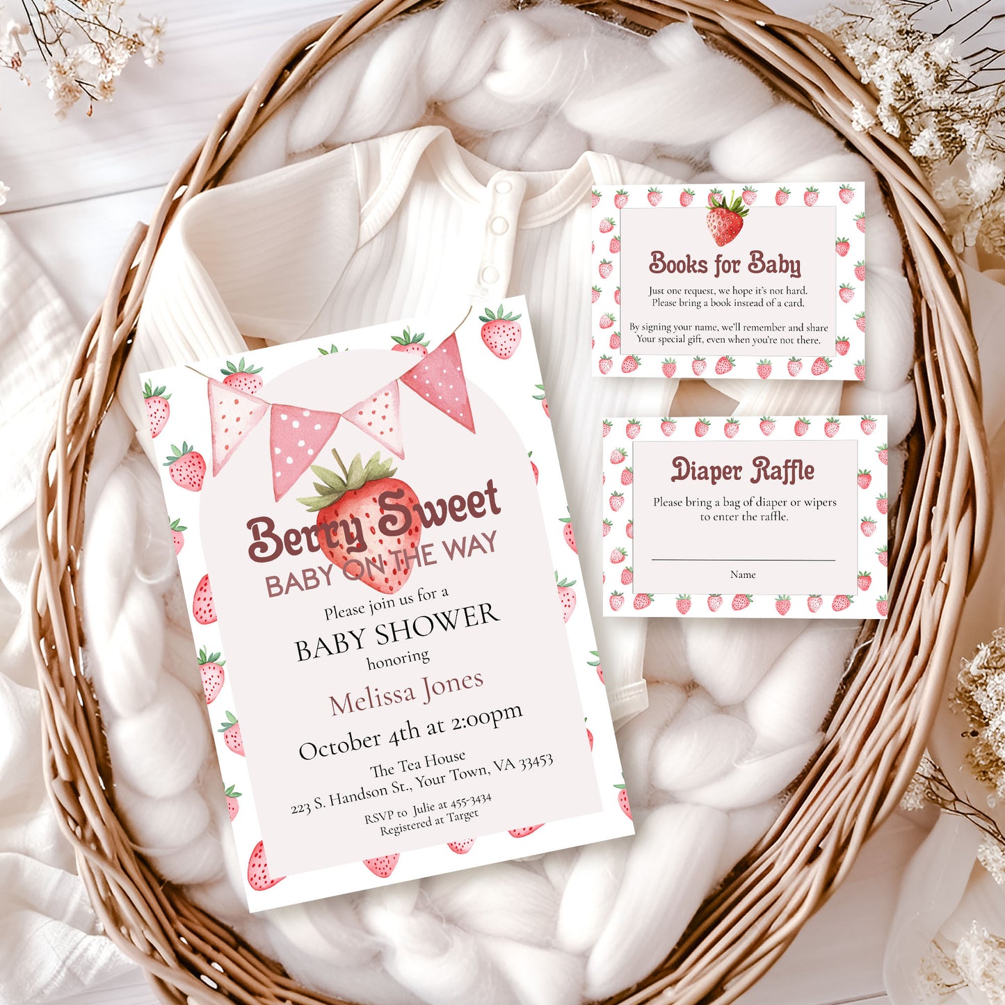 Berry Sweet Baby Shower Invitation