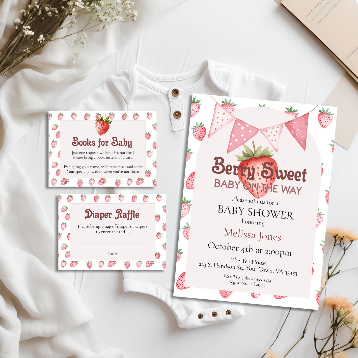 Berry Sweet Baby Shower Invitation