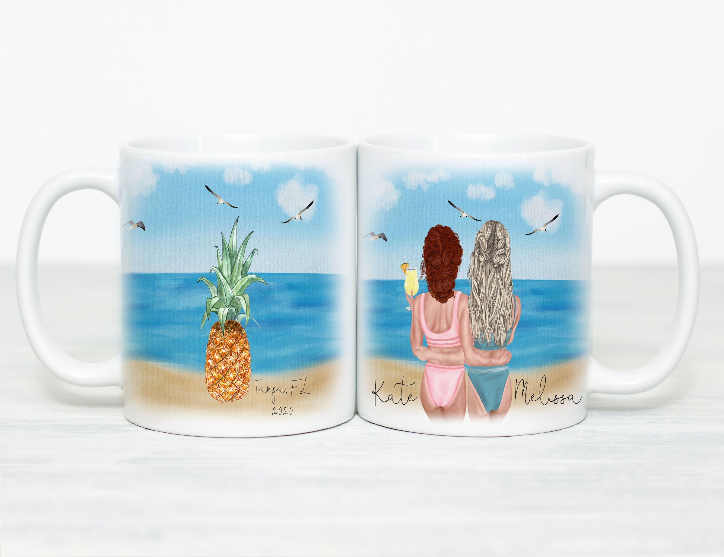 Best Friends Vacation Ceramic Mug