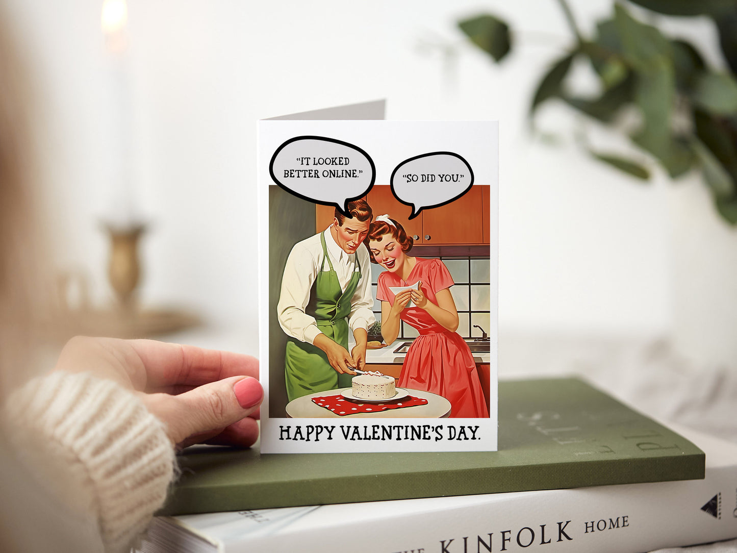 Funny Couples Cake Valentine Greeting Card