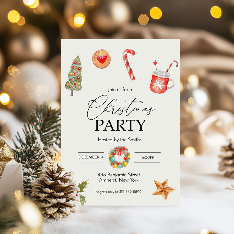 Holiday Trinkets Christmas Invitation