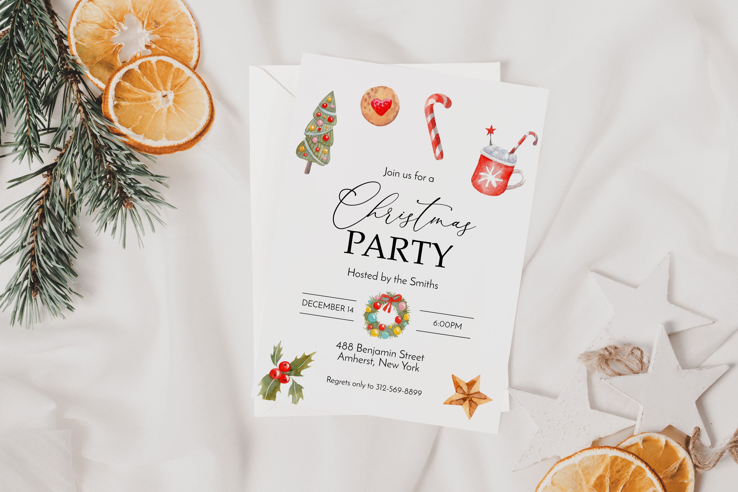 Holiday Trinkets Christmas Invitation