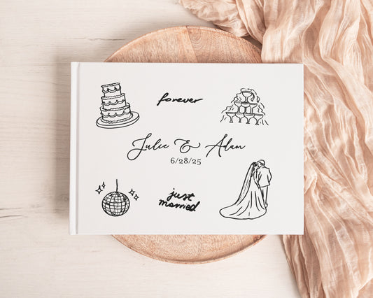 Illustrated Wedding Guest Book