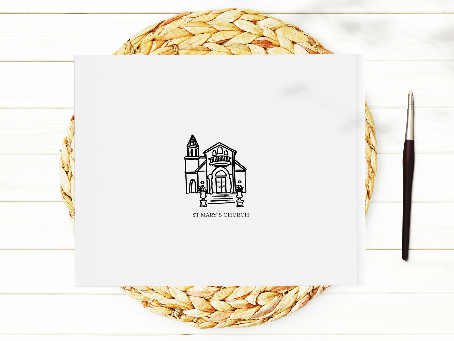 Illustrated Wedding Guest Book