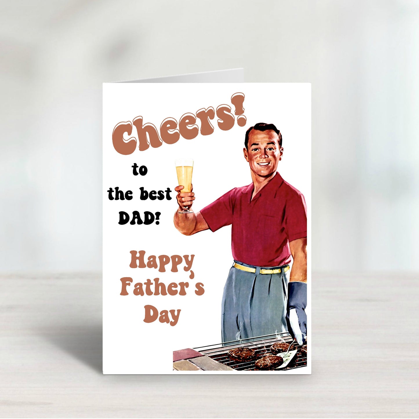 Happy Fathers Day Retro Humor Greeting Card