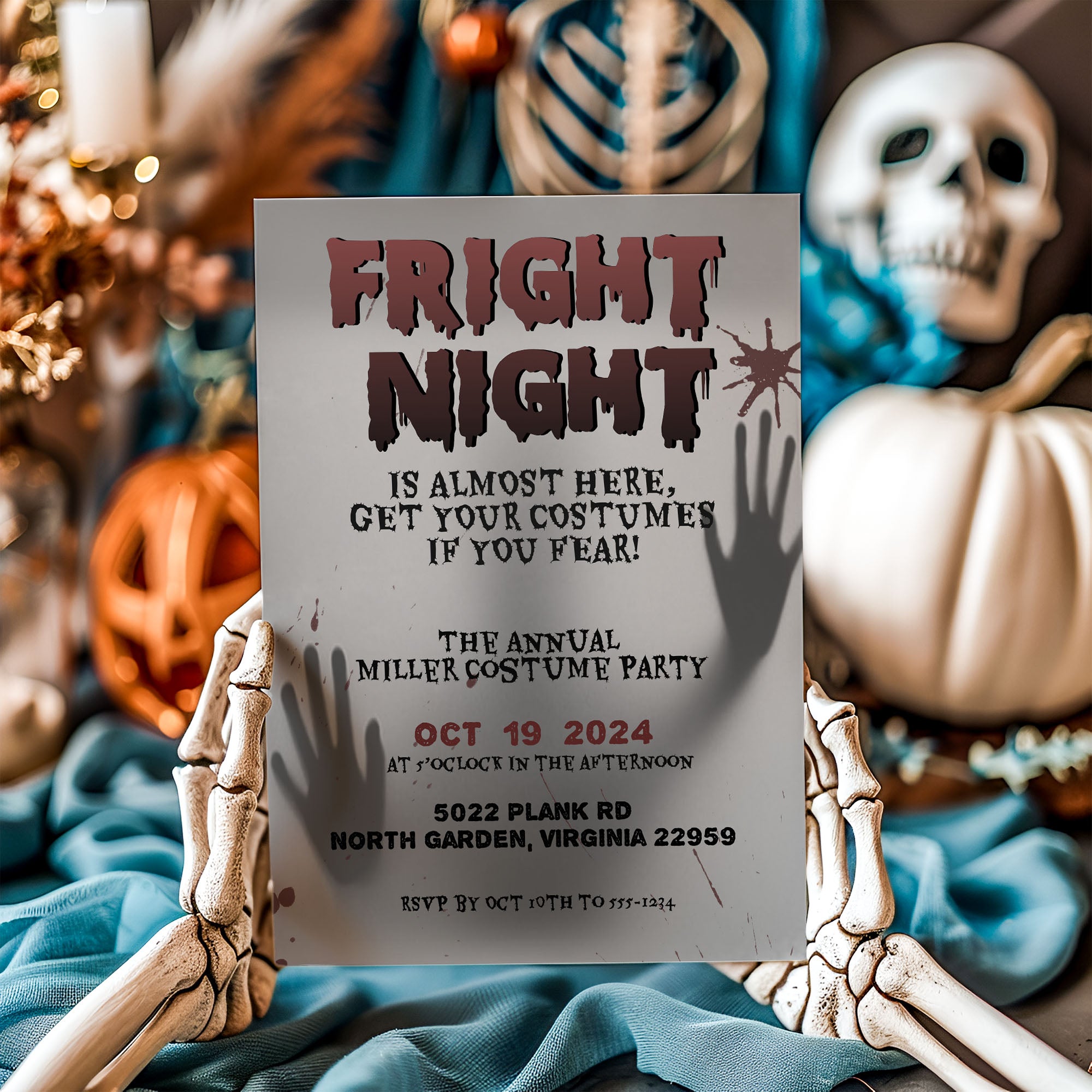 Fright Night Halloween Invitation