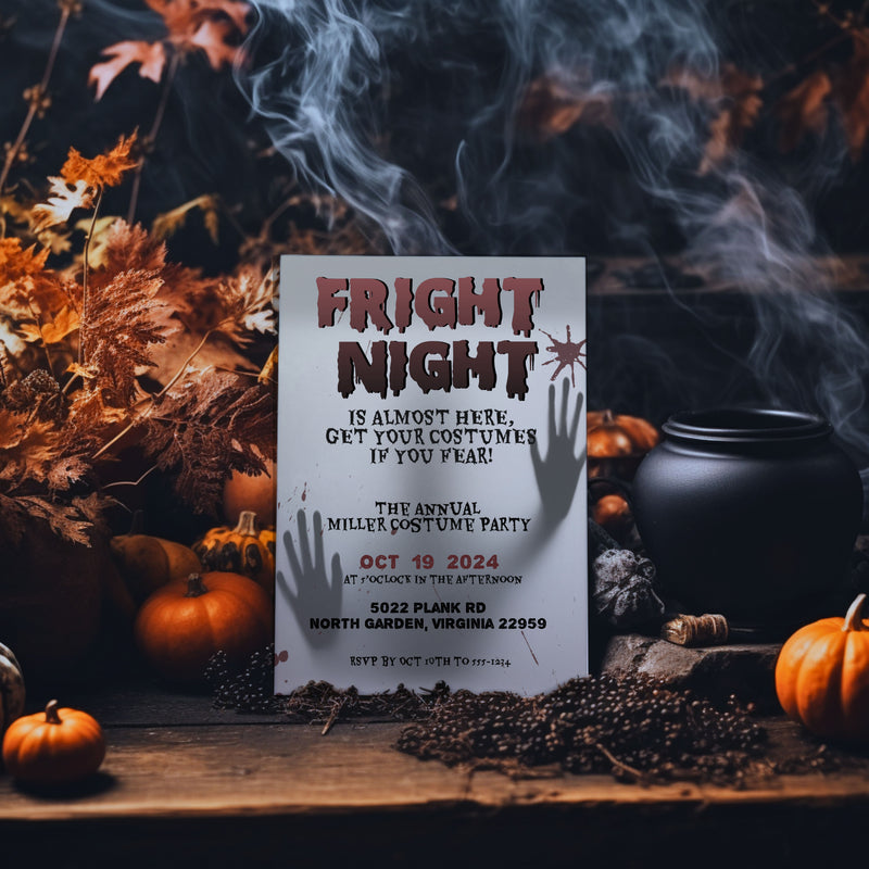 Fright Night Halloween Invitation