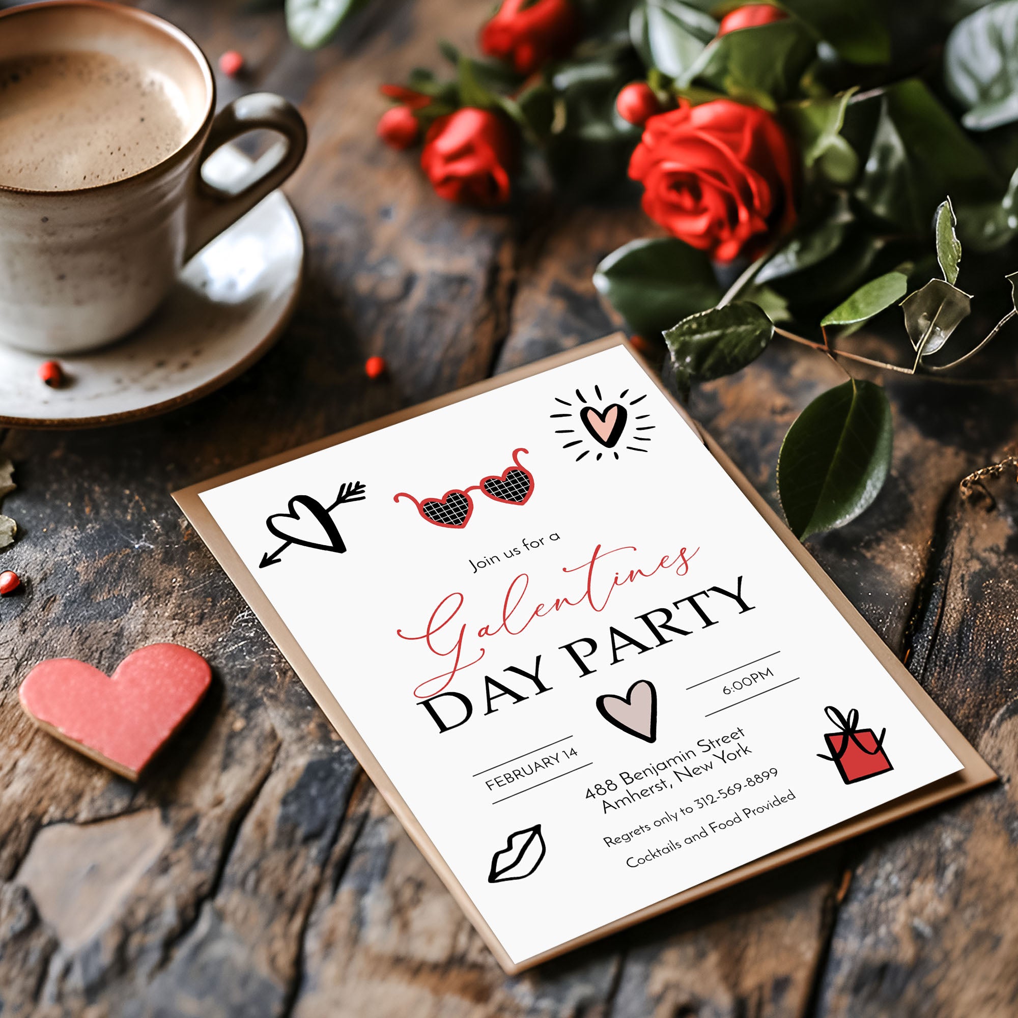 Galentine's Day Party Invitation