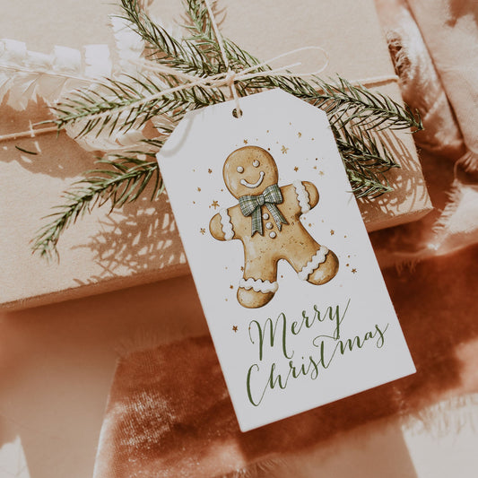 Gingerbread Man Christmas Gift Tag