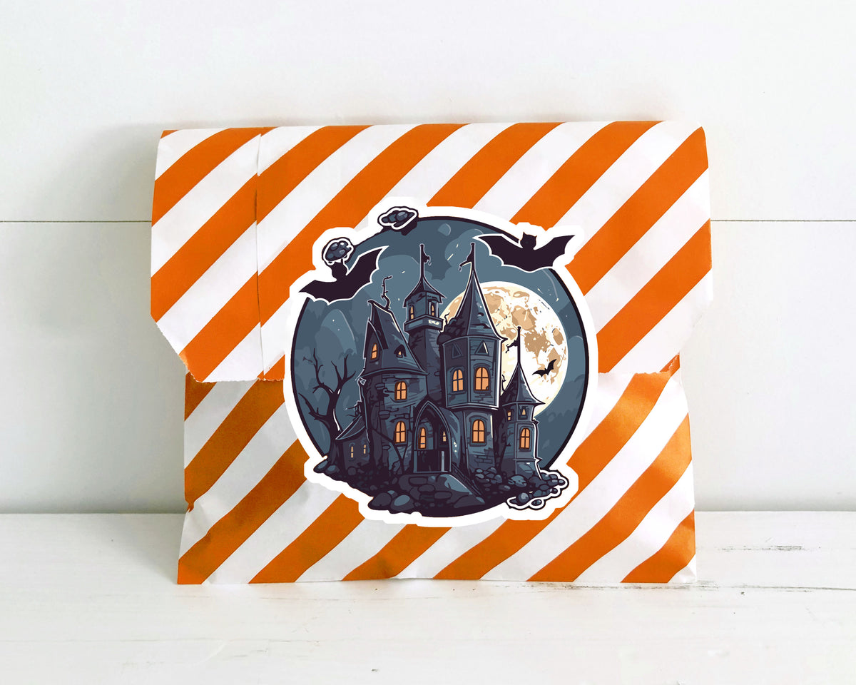 Halloween Haunted House Waterproof Stickers