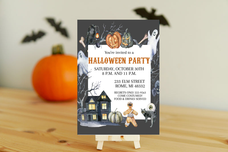 Haunted House Halloween Invitation