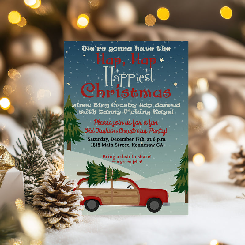 Happiest Griswold Family Funny Adult Christmas Invitation